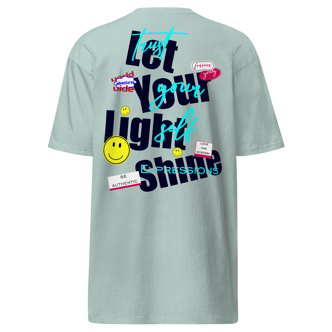 Let Your Light Shine Premium Tee, back view.