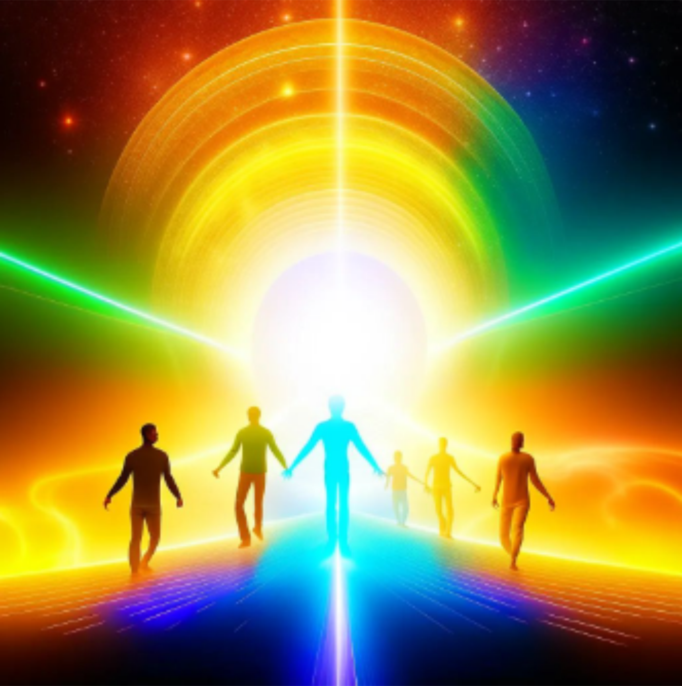 People as Spiritual Beings Having a Human Experience Understanding the Journey from Light to Matter, a high definition image.