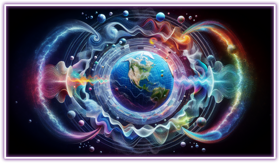 An image created for the Infinite1 Brand blog post The Vibration of Reality: Understanding How Energy Shapes Our World.