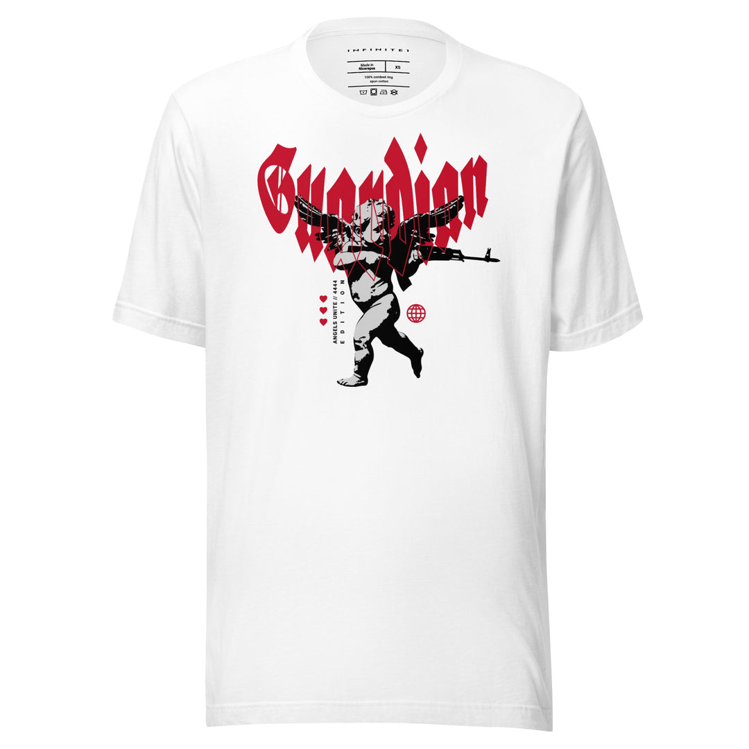 Angel Guardian Graphic Tee, front view.
