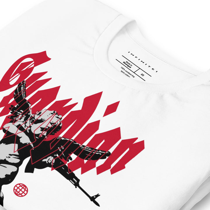 Angel Guardian Men's Urban Graphic T-shirt, folded front view.