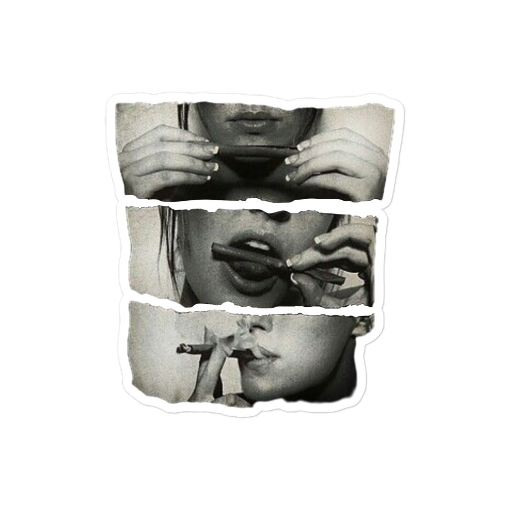 Blunt Girl Bubble-Free Sticker, 4" x 4"