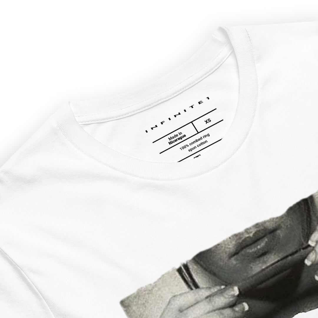 Blunt Girl Culture Theme Graphic Tee, close-up front view.