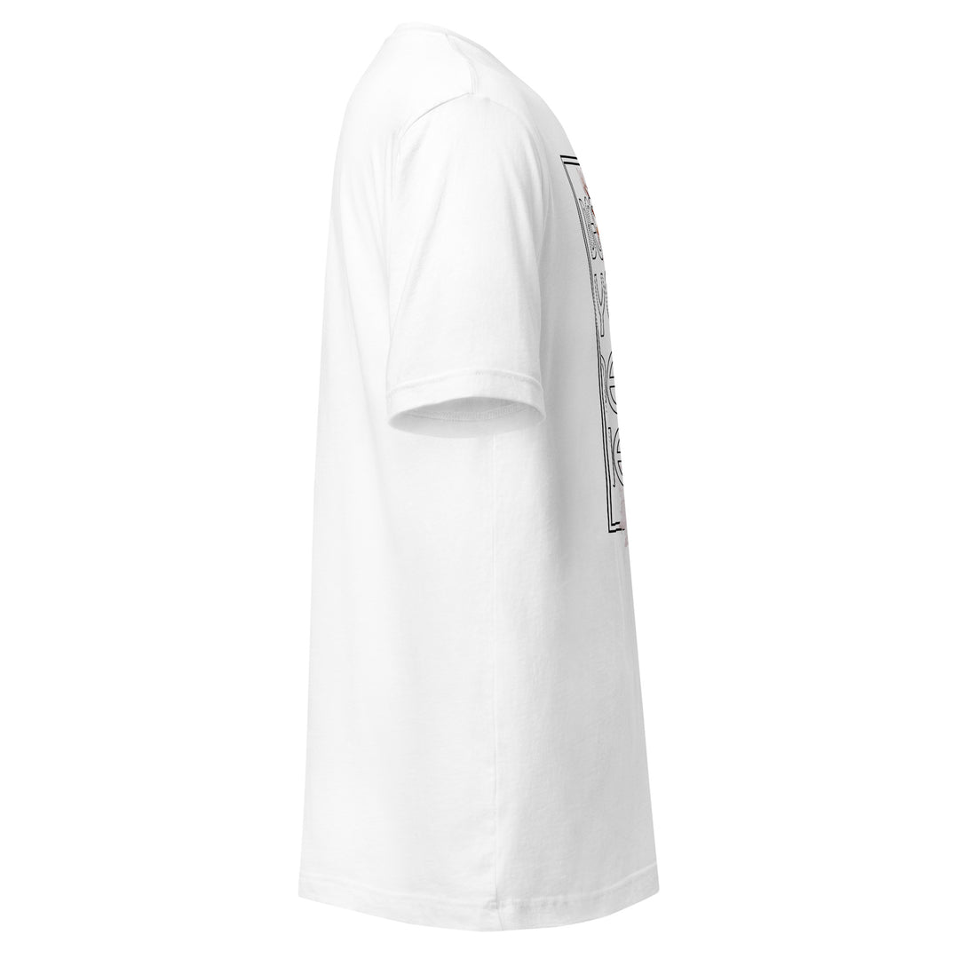 Brand Slogan And Graphic Tee, right view.