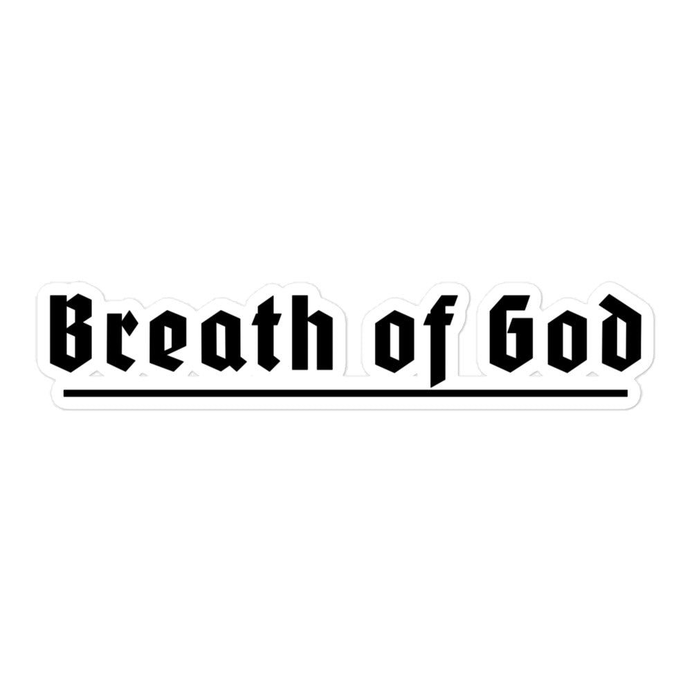 Breath Of God Bubble-Free Sticker, 15" x 3.75"
