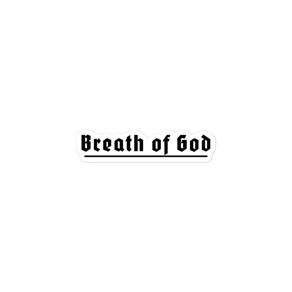 Breath Of God Bubble-Free Sticker, 4" x 4"