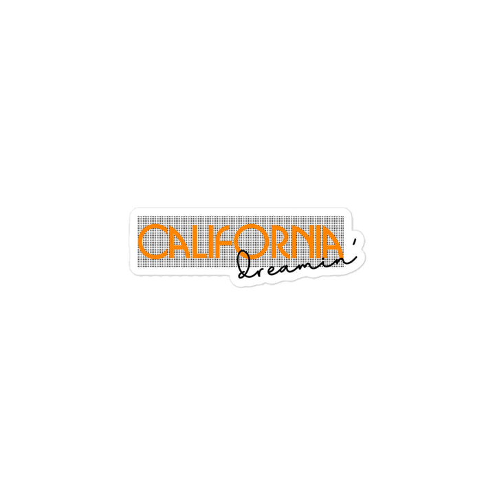 California Dreamin' Bubble-Free Sticker, 3" x 3"