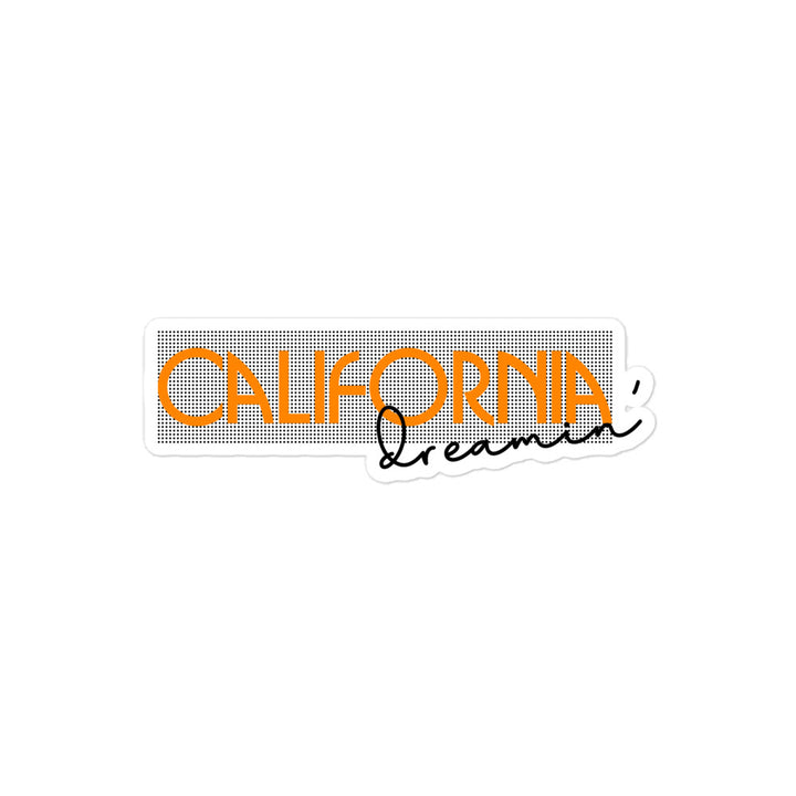 California Dreamin' Bubble-Free Sticker, 4" x 4"