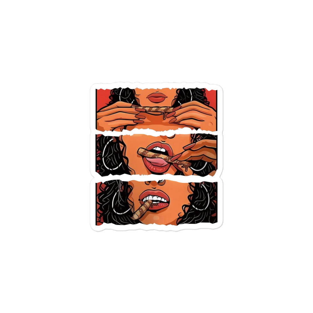 Candy Girl Bubble-Free Sticker, 3" x 3"