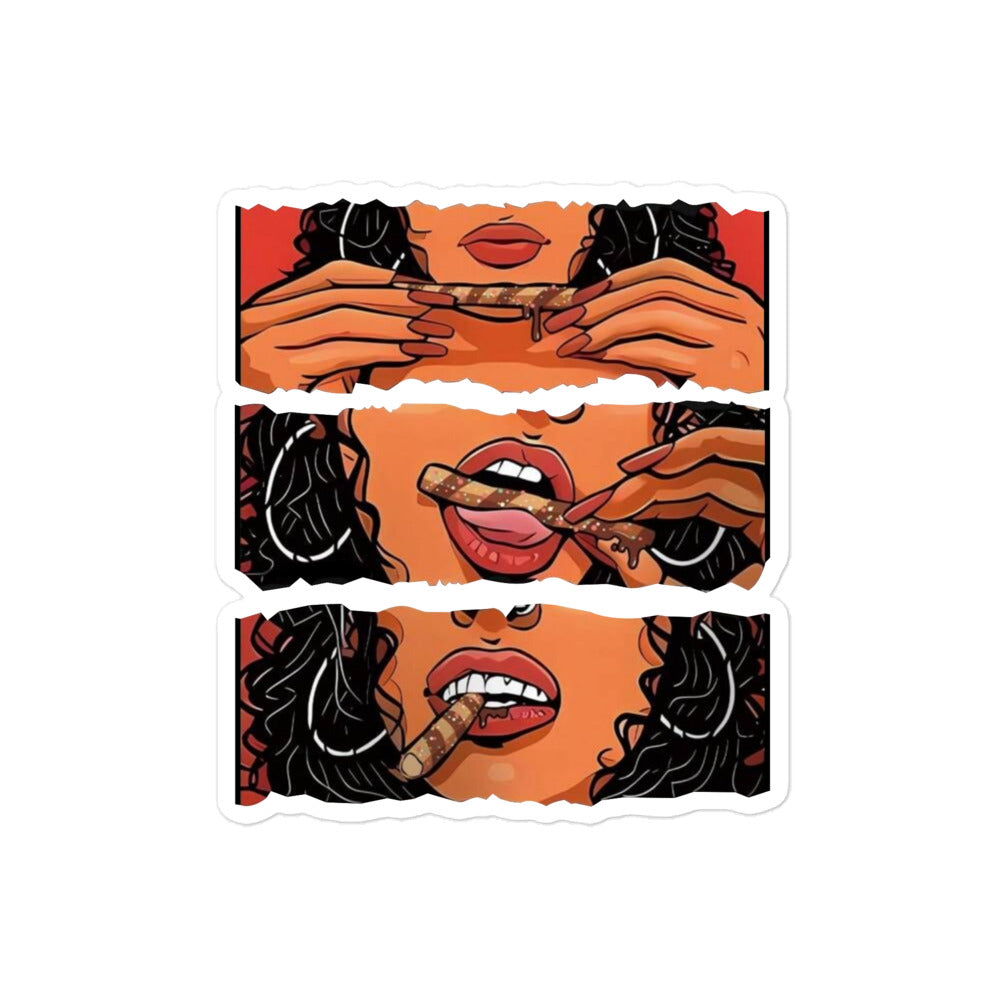 Candy Girl Bubble-Free Sticker, 4" x 4"