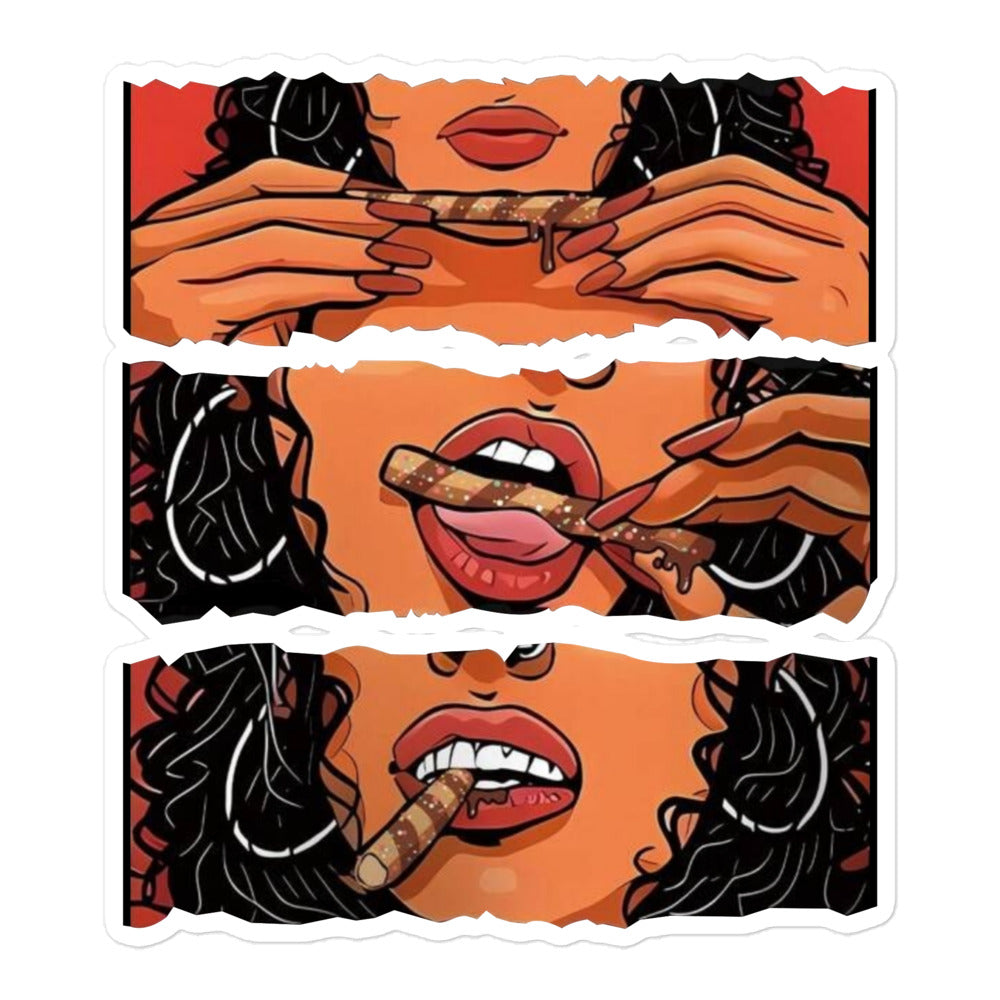 Candy Girl Bubble-Free Sticker, 5.5" x 5.5"