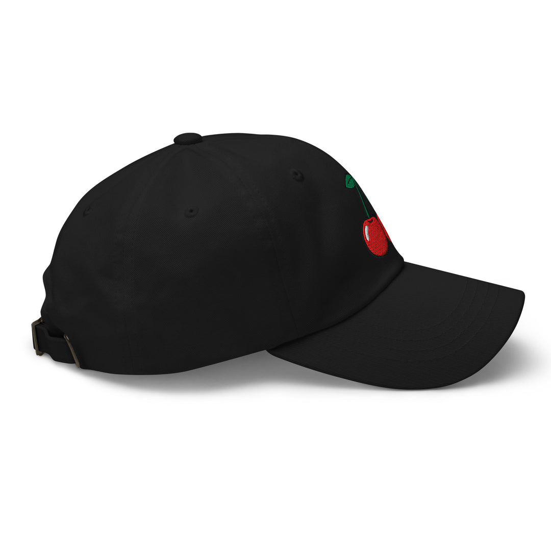 Cherry Bomb Dad Hat in Black — Right Side View