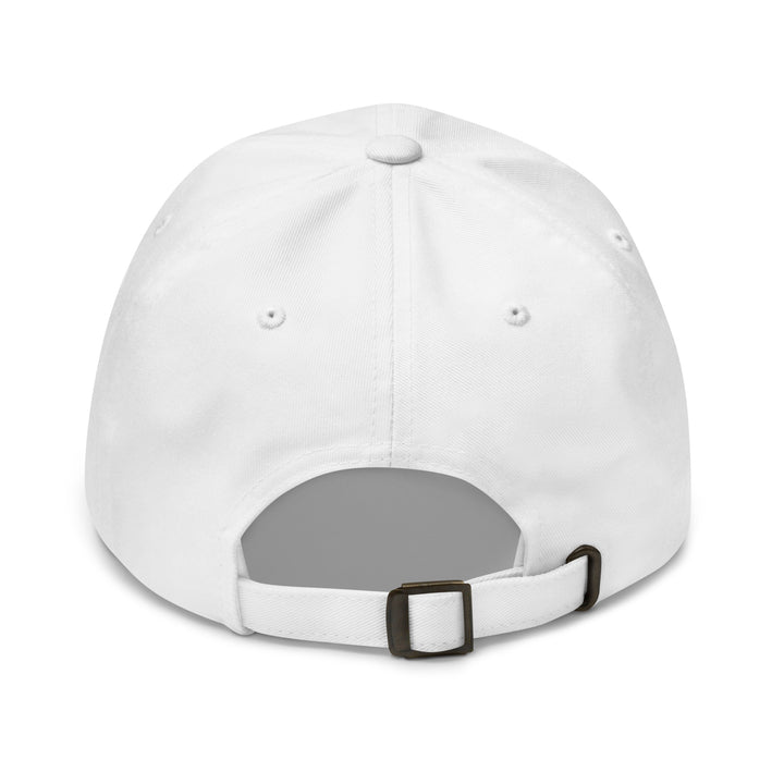 Cherry Bomb Dad Hat in White — Back View