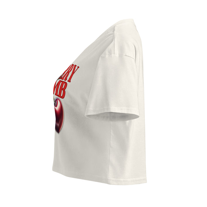 Cherry Bomb Graphic Crop Top, left side view | Infinite1