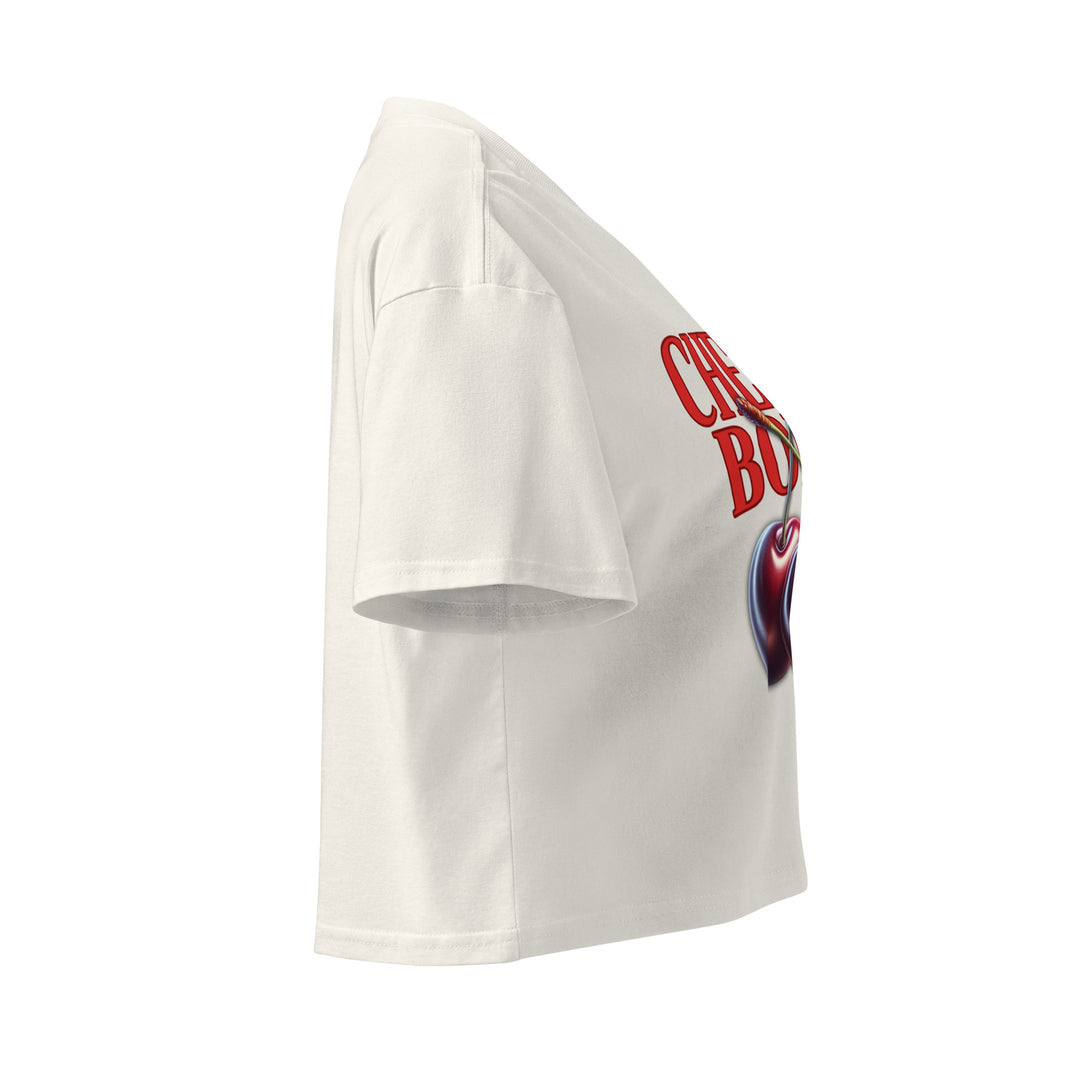 Cherry Bomb Graphic Crop Top, right side view | Infinite1