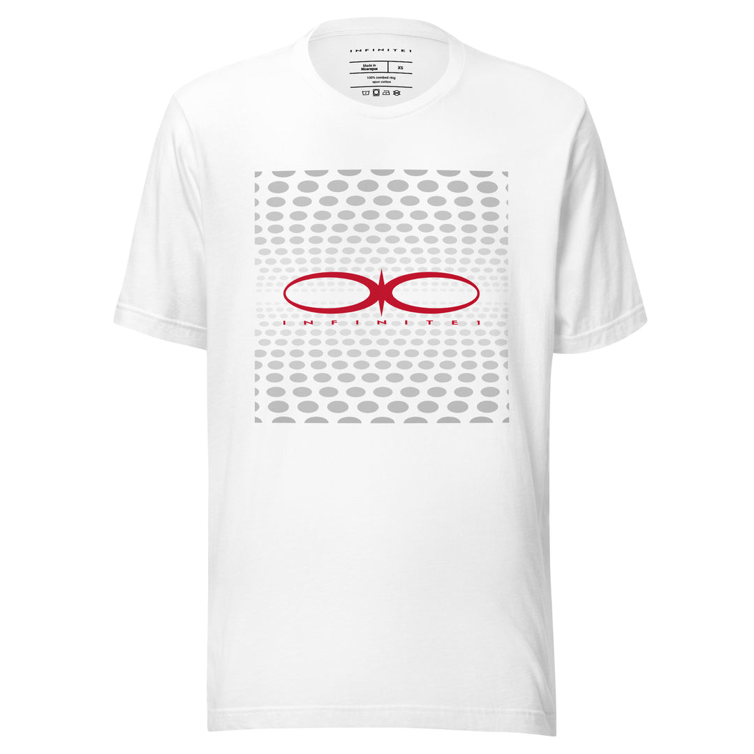Fibonacci Pattern And Brand Logo Graphic Tee, front view.