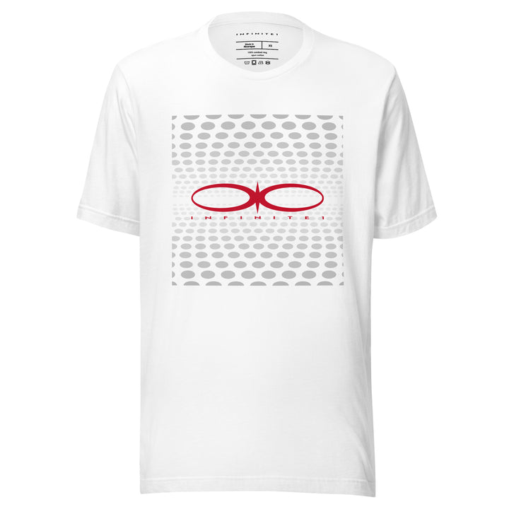 Fibonacci Pattern And Brand Logo Graphic Tee, front view.