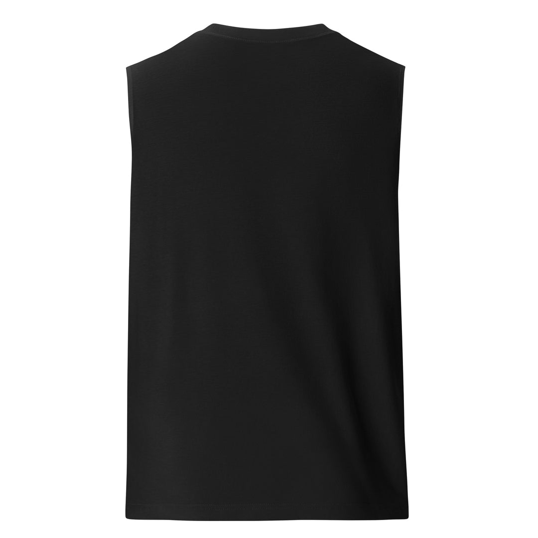 Hustle King Theme Graphic Muscle Shirt – Back View