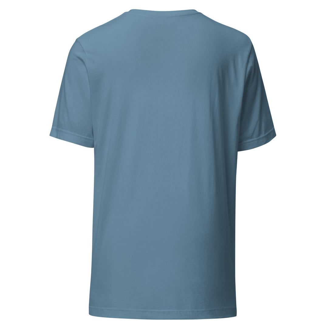 Infinite Vibes Cosmic Universe Graphic Tee in Steel Blue - Back View