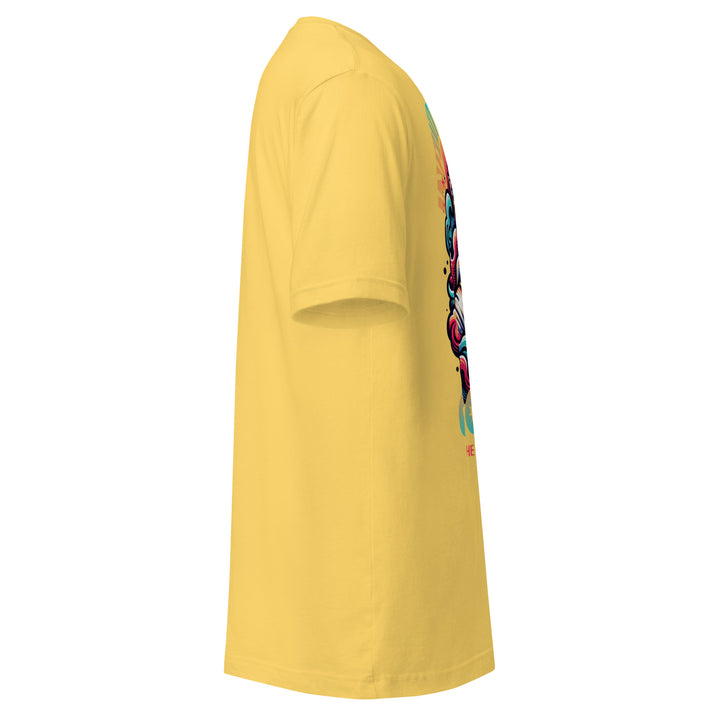 Infinite Vibes Cosmic Universe Graphic Tee in Yellow - Right Side View