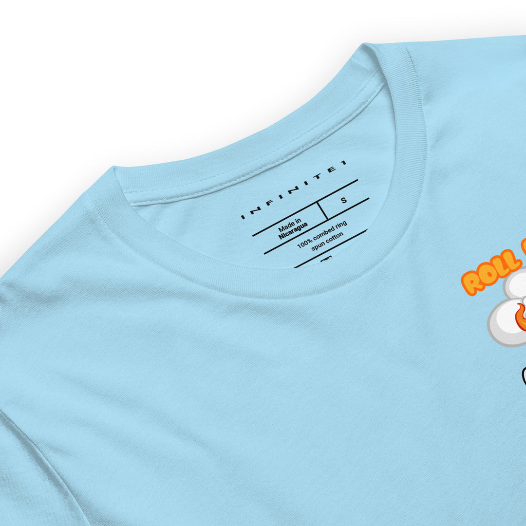 Inhale Exhale Graphic Tee, close-up front view.