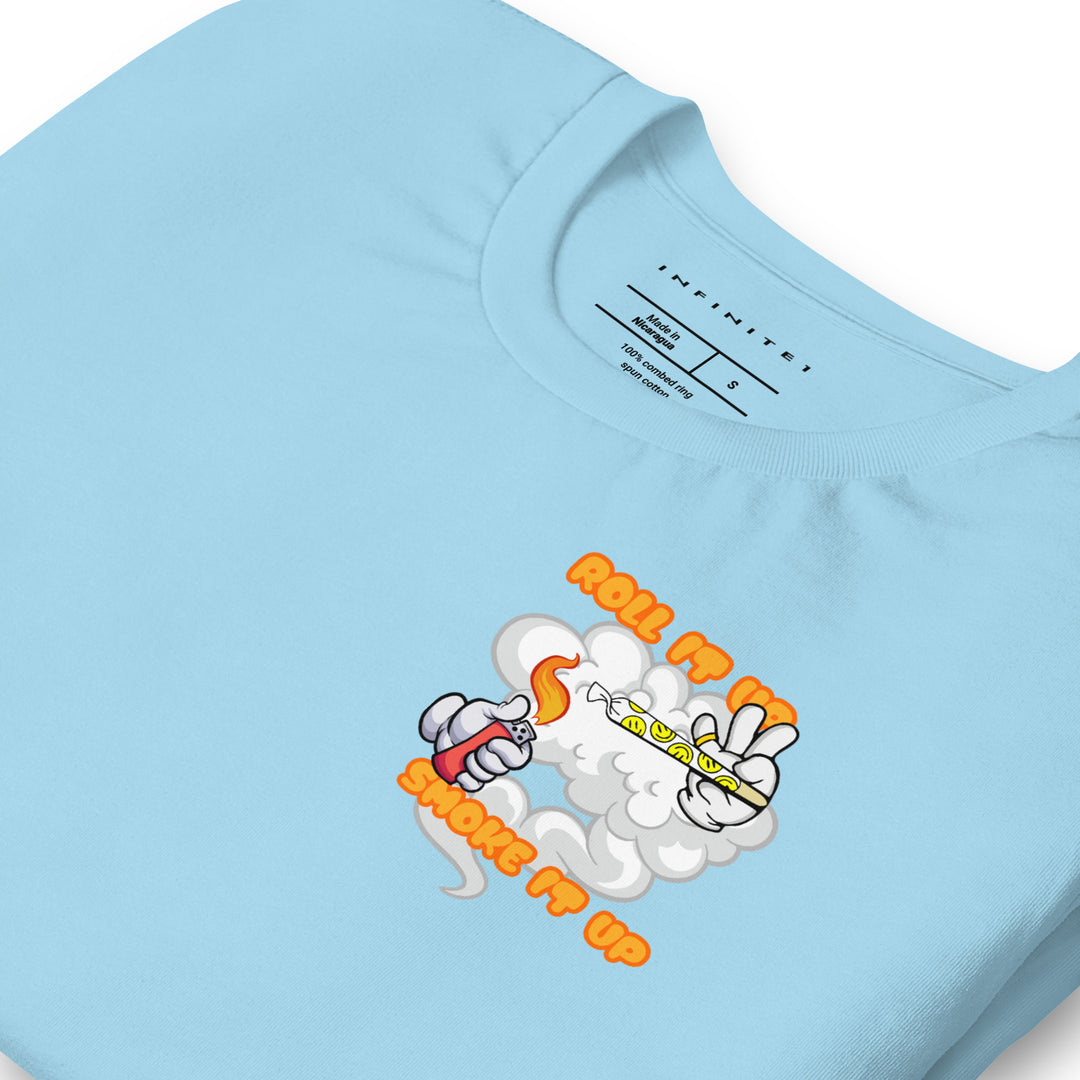Inhale Exhale Graphic Tee, folded front left view.