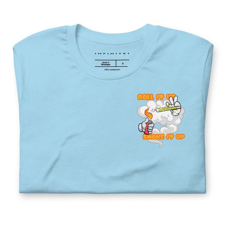 Inhale Exhale Graphic Tee, folded front view.