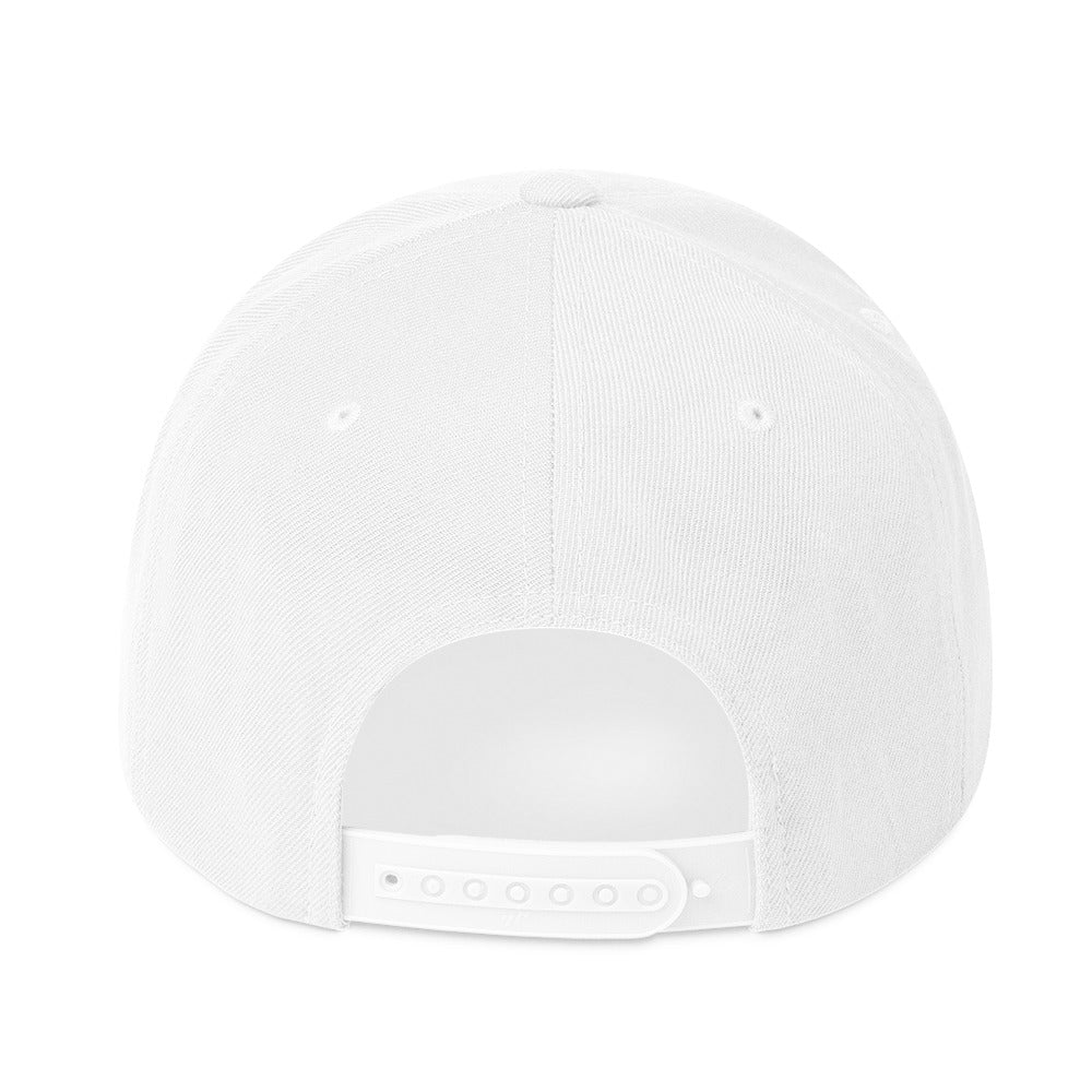 Legend 23 Tribute Embroidered Snapback Hat in White, back view | Infinite1