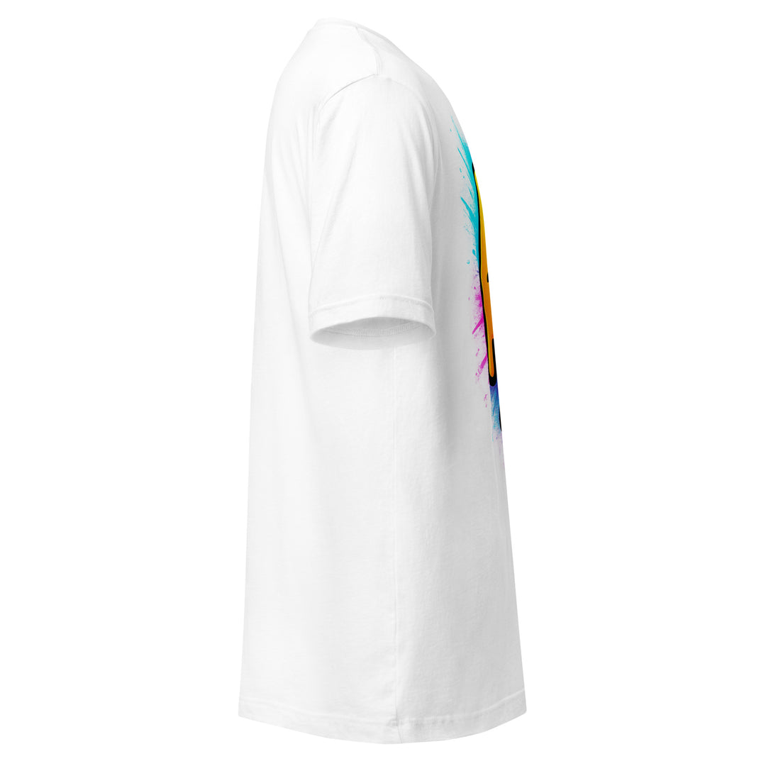 Melting Smiley Face Graphic Tee, right view.