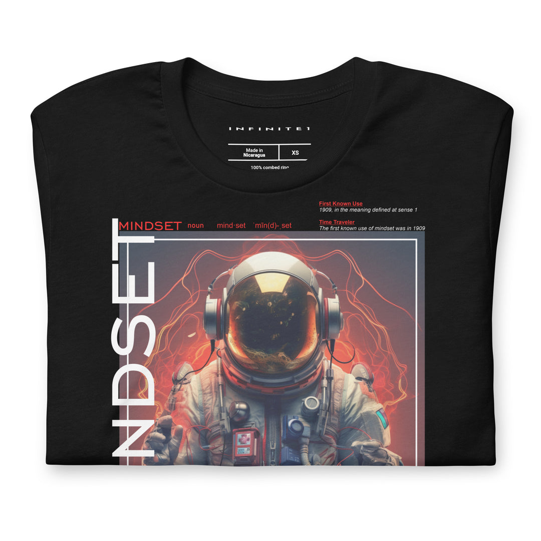 Men's Concept And Spaceman Graphic Tee, folded front view.
