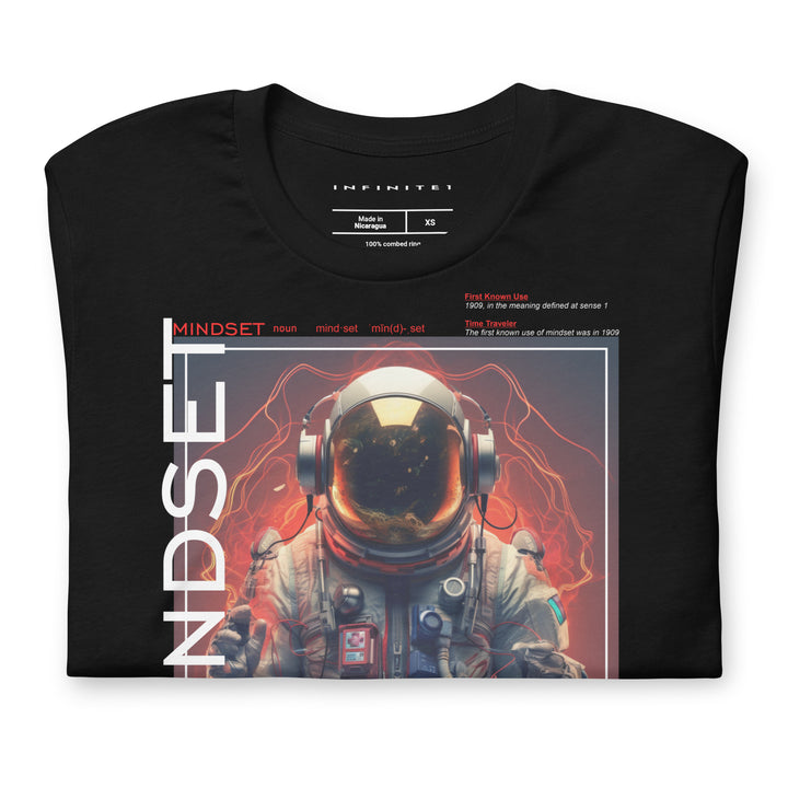 Men's Concept And Spaceman Graphic Tee, folded front view.