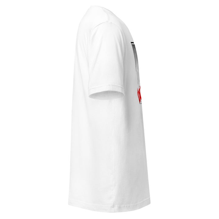 Men's Guardian Angel And Slogan Graphic Tee, right view.