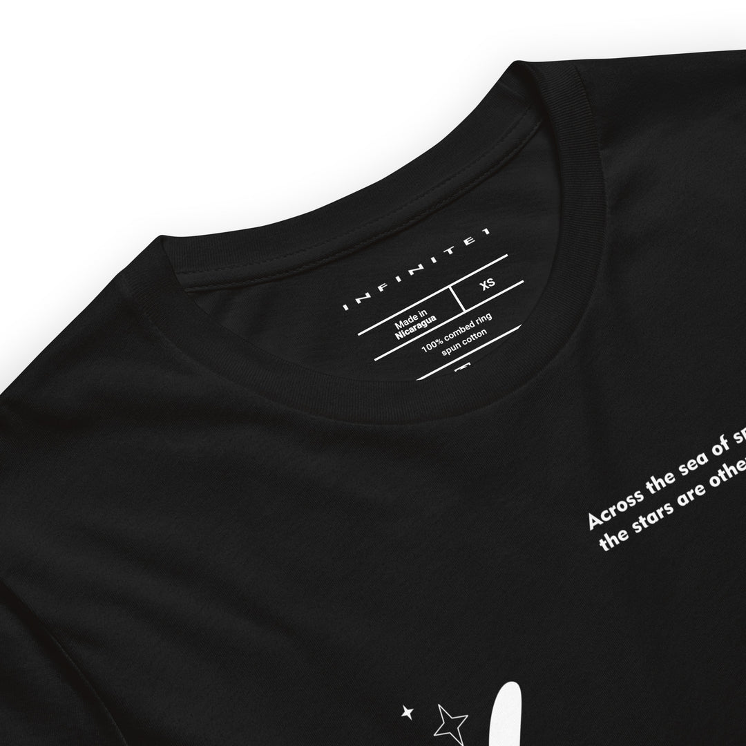 Men’s Planet Doodle And Slogan Graphic Tee, close-up front view.