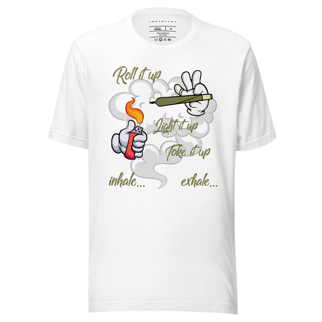 Men's Stoner And Marijuana Theme Concept T-shirt, front view.