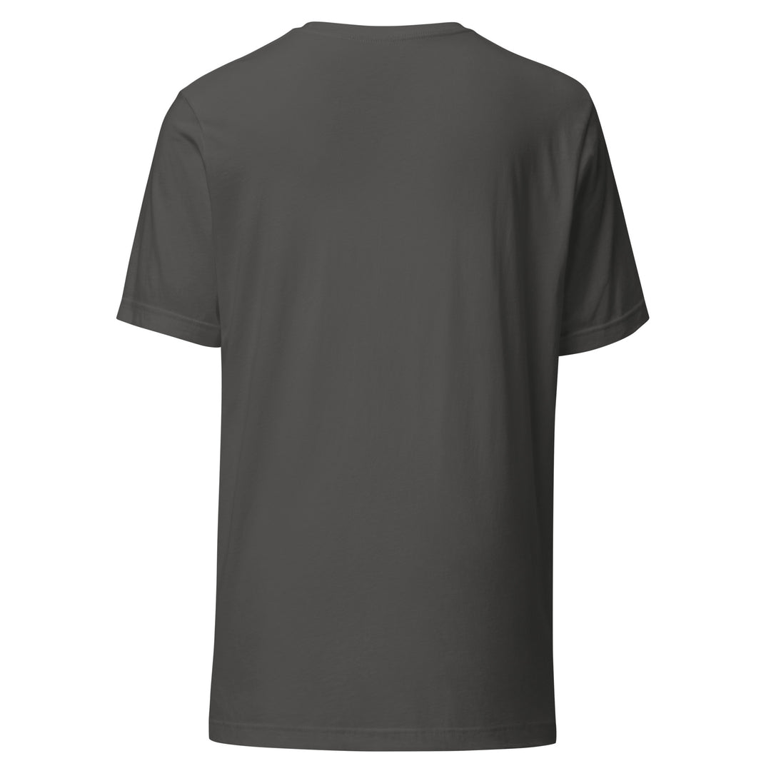 Men's Subliminal Bull Cartoon Character Casual Tee, back view.