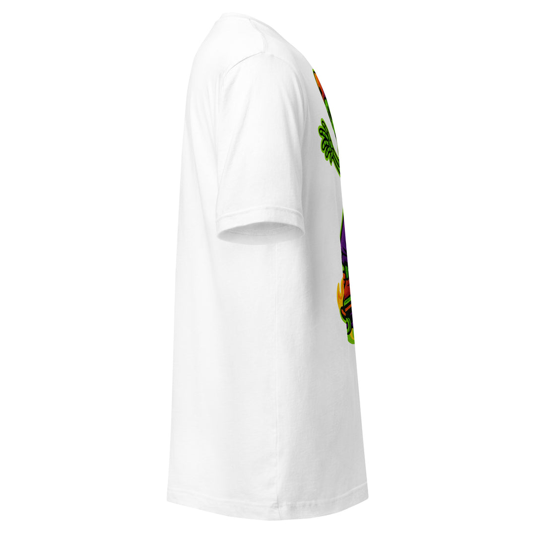 Neon Skeleton Skater Graphic Tee, right view.