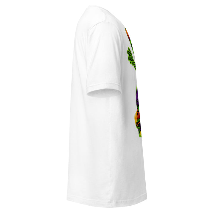 Neon Skeleton Skater Graphic Tee, right view.