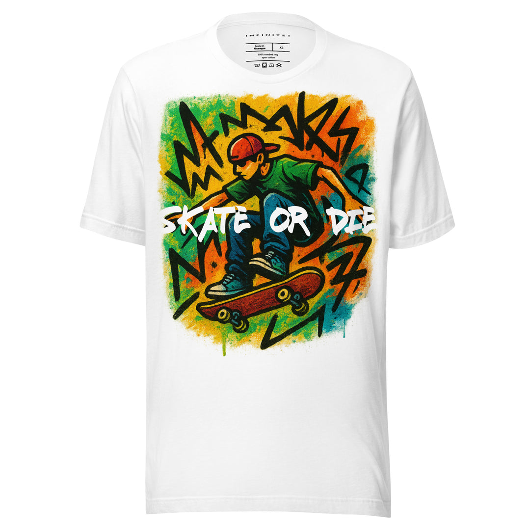 Skate Or Die Graphic Tee, front view.