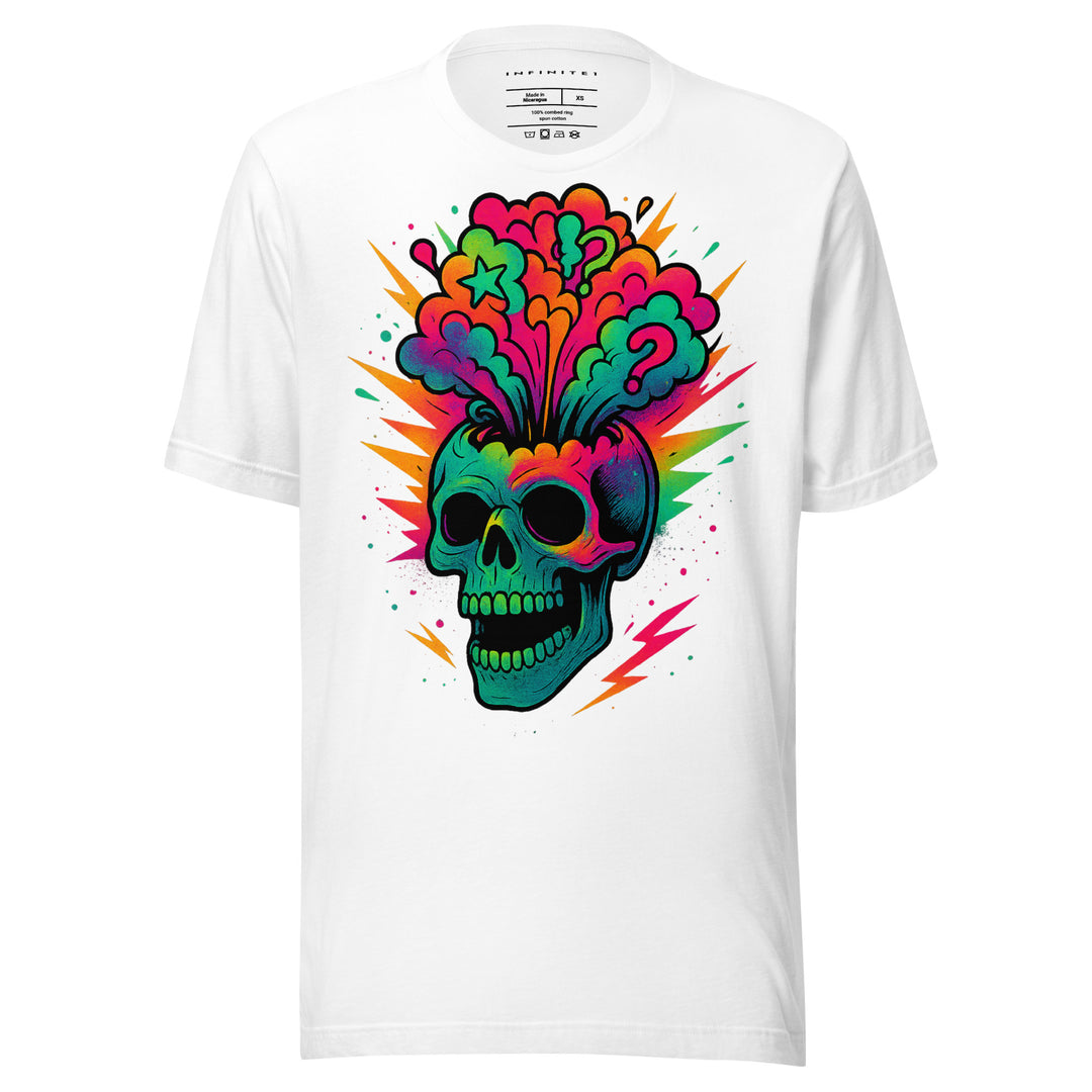 Skull Mind Blown Graphic Tee, front view.