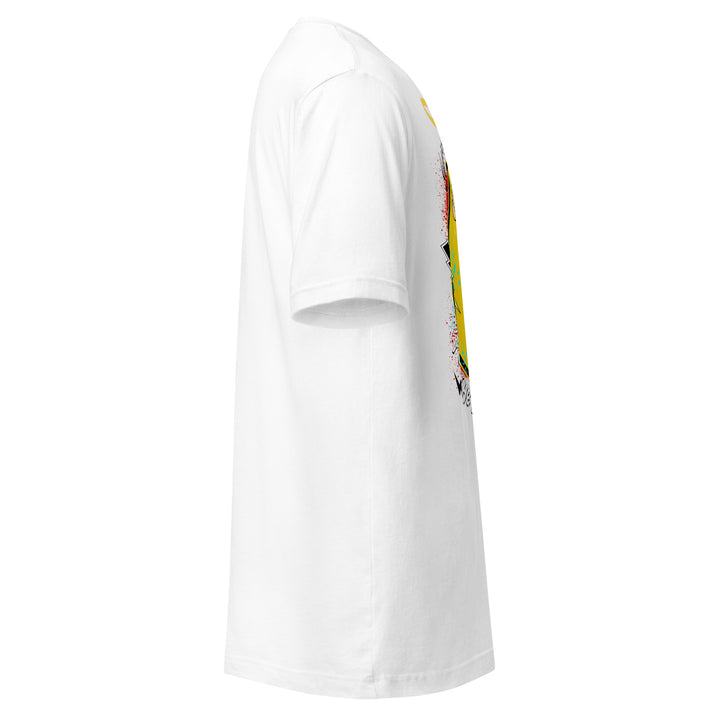 Smiley Face And Slogan Graphic Tee, right view.