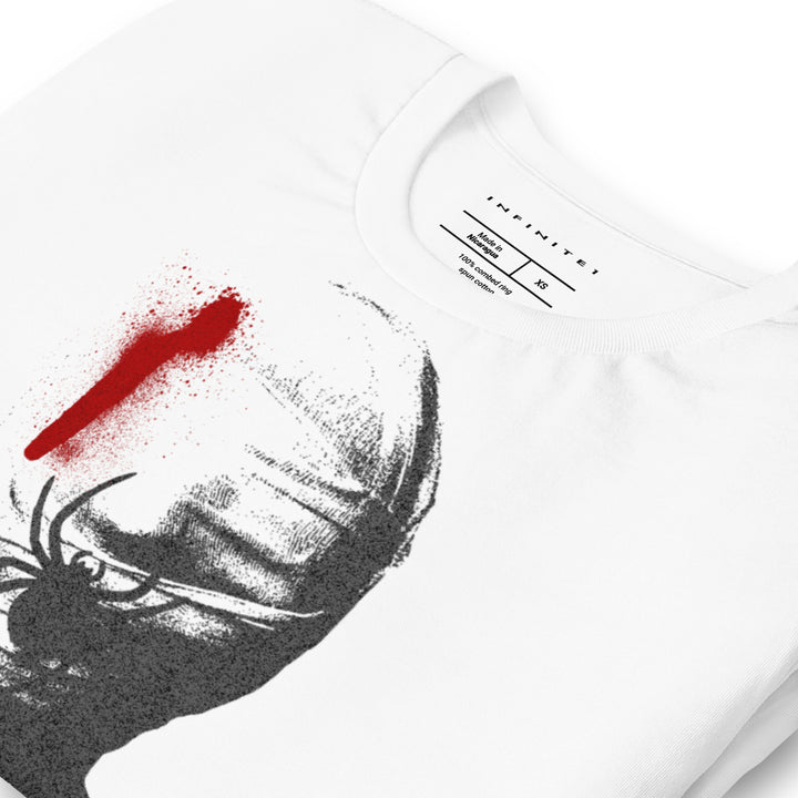 Unsilenced Theme Graphic Tee, folded front left view.