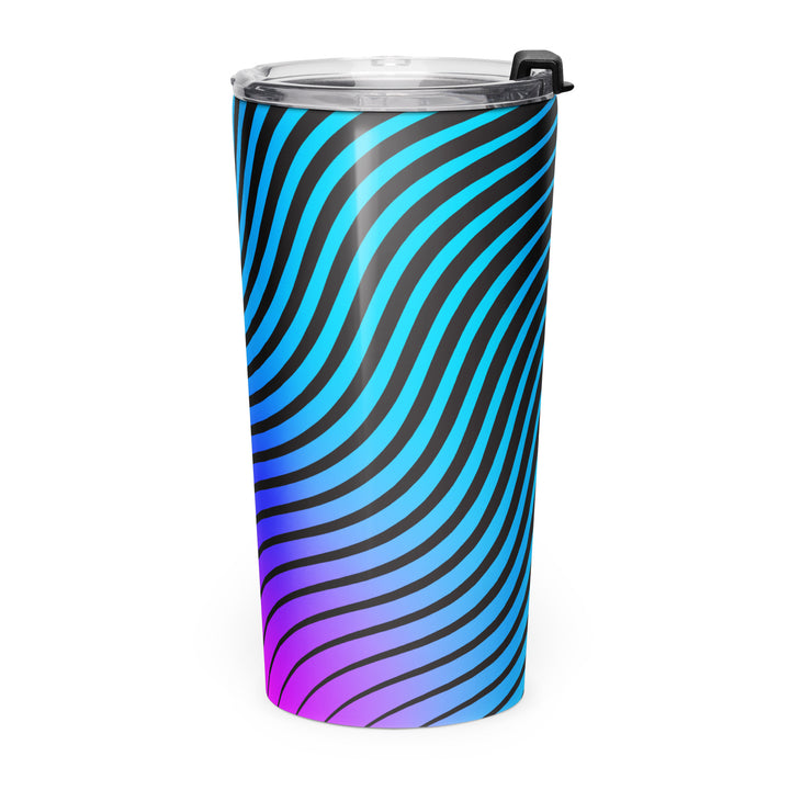 Vibrational Man Stainless Steel Tumbler Blue - Left View | Infinite1