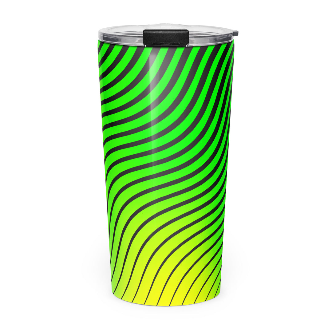 Vibrational Man Stainless Steel Tumbler Green - Front View | Infinite1