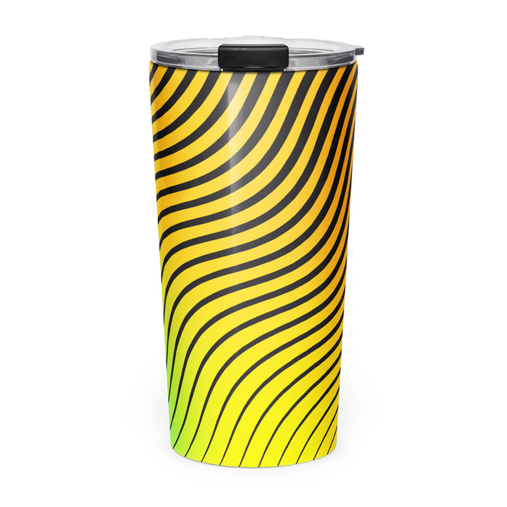 Vibrational Man Stainless Steel Tumbler Orange - Front View | Infinite1