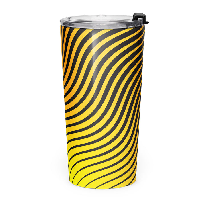 Vibrational Man Stainless Steel Tumbler Orange - Left View | Infinite1