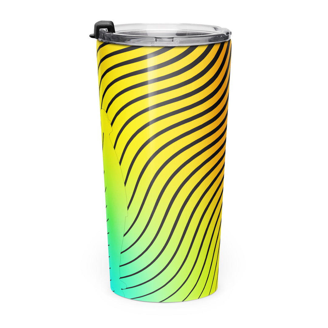 Vibrational Man Stainless Steel Tumbler Orange - Right View | Infinite1