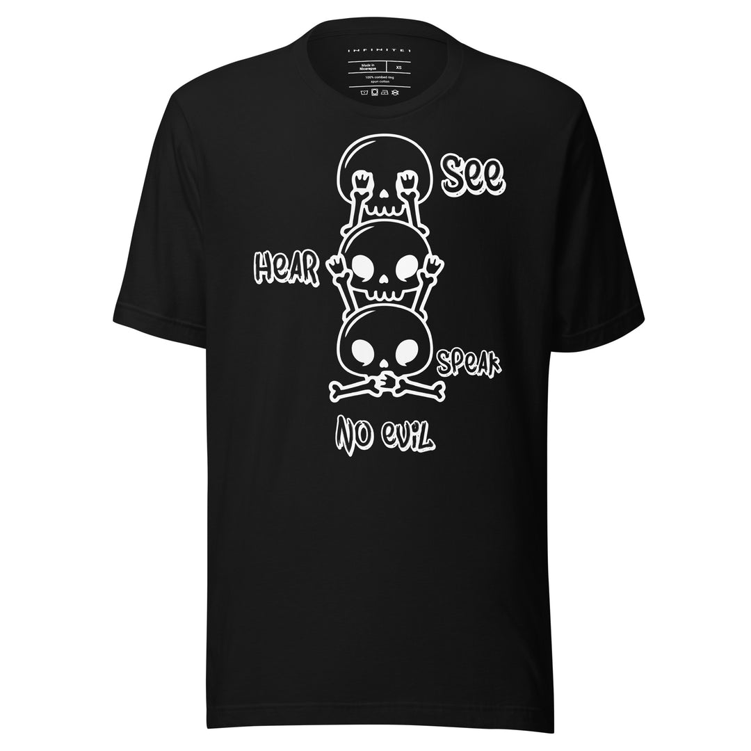 Skull &amp; Bones No Evil Theme Graphic Tee